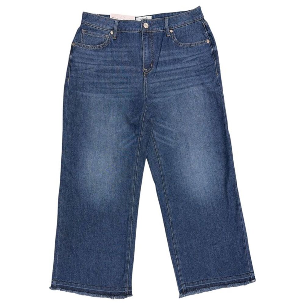 Medium Wash - Edited by Hunter McGrady Women's High-Rise Relaxed Fit Wide Leg Cr